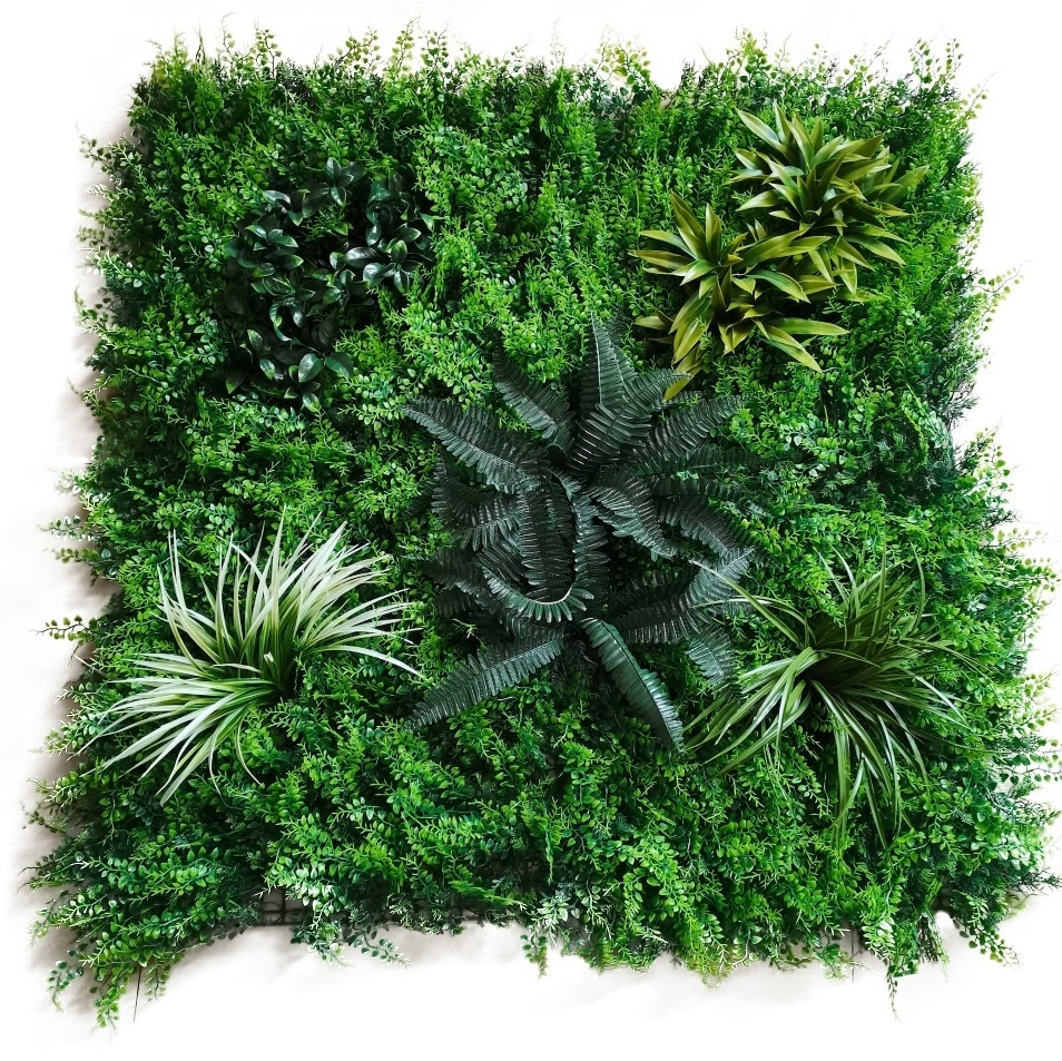 100*100CM Artificial Boxwood Panels Topiary Fern Hedge Greenery Backdrop Vertical Garden Wall For Outdoor Indoor