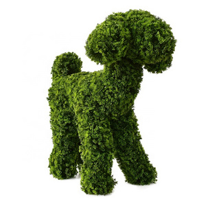 High quality OEM Artificial Dog Rabbit Animal Plants Customized Artificial Pine Grass For Garden Ornaments