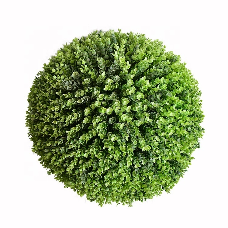 New design wholesale Artificial plants faux boxwood balls tree potted modern outdoor topiary trees for front porch