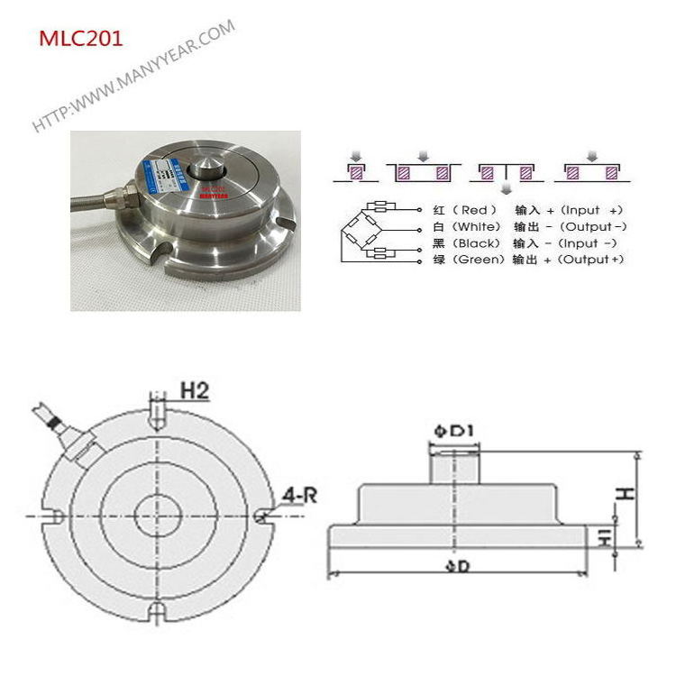 MLC201 Floor scale stainless steel compression force sensor load cell 50ton