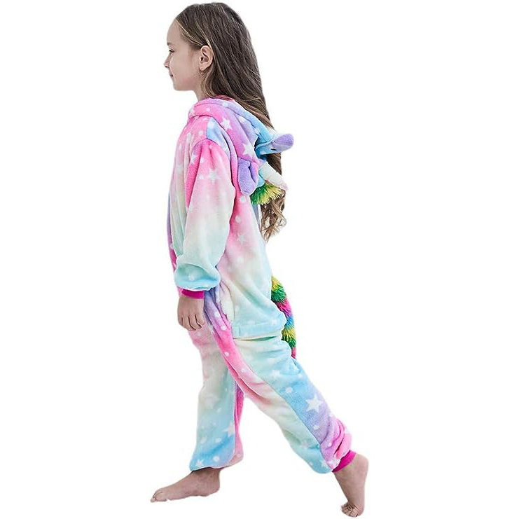 New Plush Unisex Children Unicorn Pyjamas Halloween Kids Onesie Costume