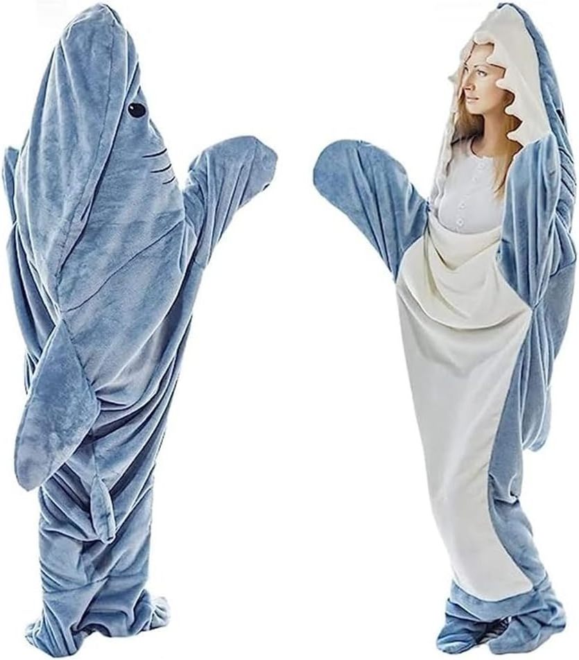 Shark Blanket Super Soft Cozy Flannel Hoodie Wearable Shark Blanket Shark Blanket Onesie