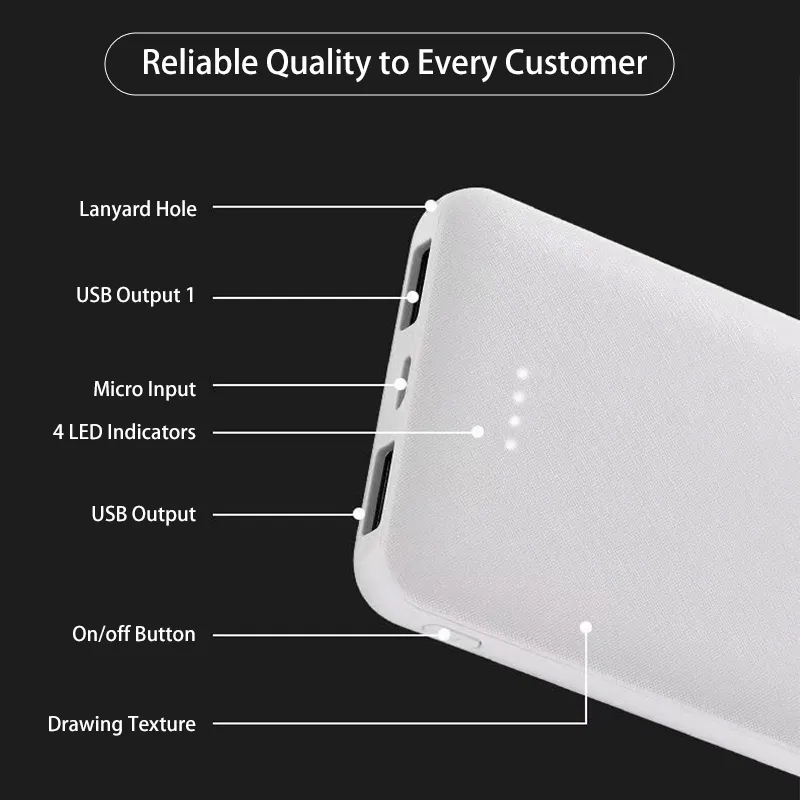 2024 Best  Selling 5000mah Mini Power bank Small Portable Power Bank 5000 mah Power banks ultra slim for mobile phone