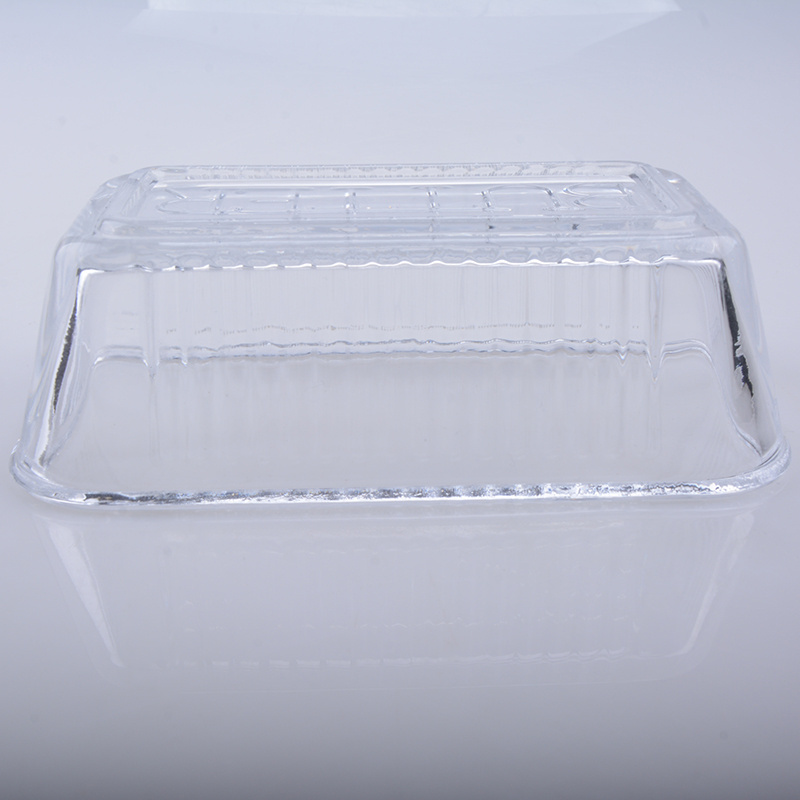 home basic clear glass butter dish