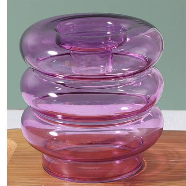 bubble  glass hurricane candle holder