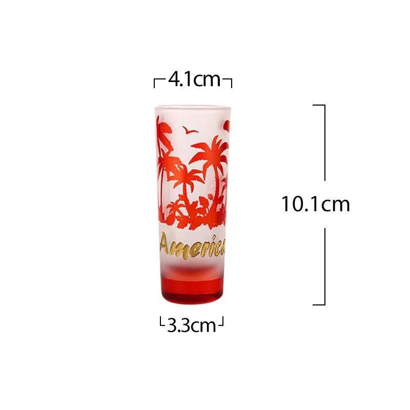 1.5oz Palm Tree Highball Glass Barware Souvenir Drink Cup