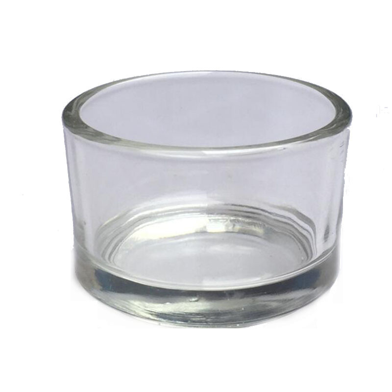 clear small round glass tealight holder