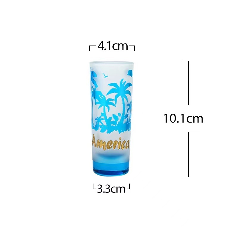 1.5oz Palm Tree Highball Glass Barware Souvenir Drink Cup