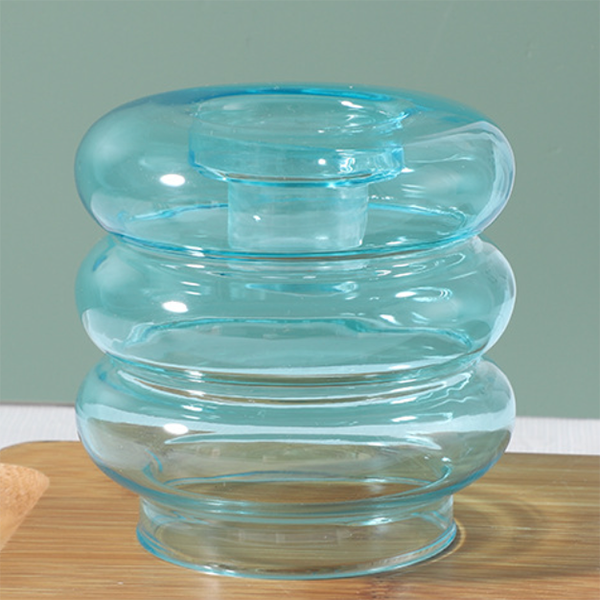 bubble  glass hurricane candle holder