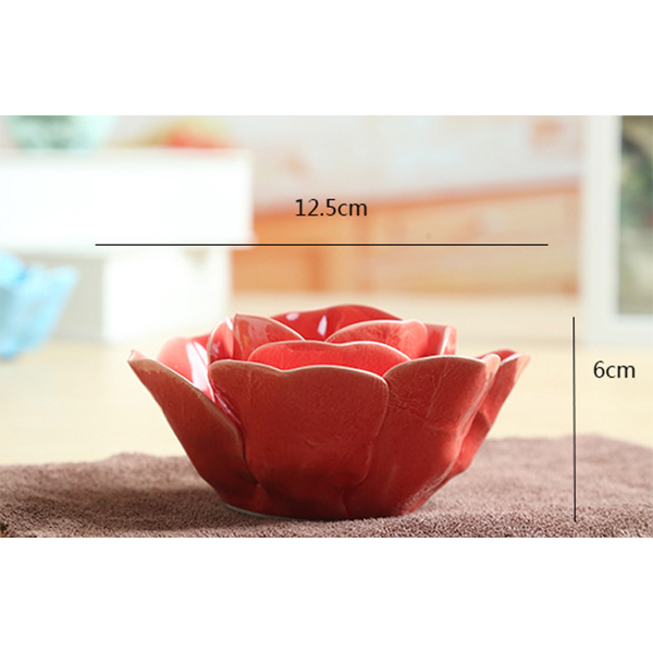 small ceramic lotus flower tea light candle holder