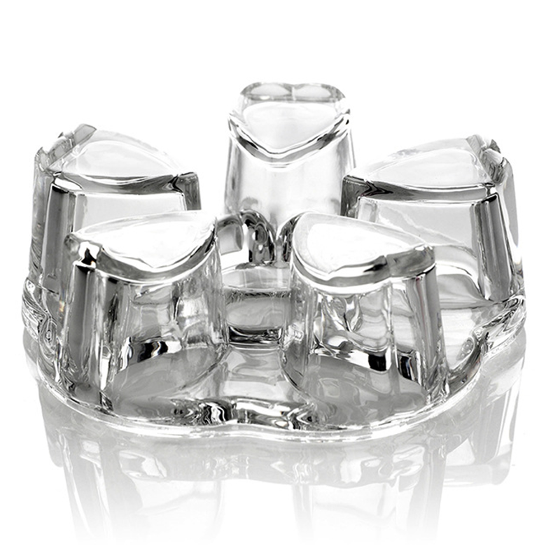 Heat-Resistant Clear Glass Heart-Shaped Teapot Warmer for Coffee & Tea Sets