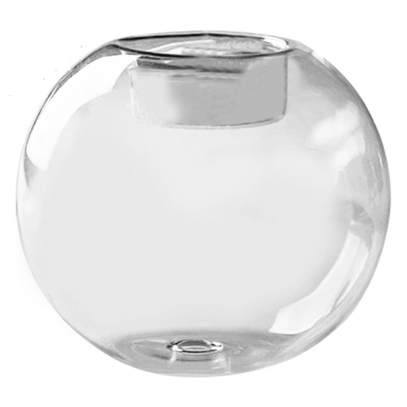 borosilicate  glass round tealight candle holder