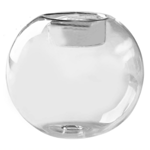 borosilicate  glass round tealight candle holder