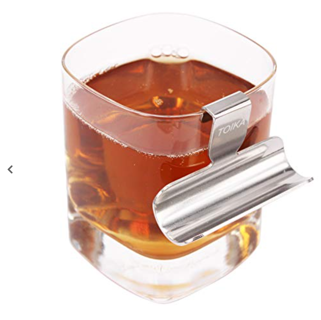 Classic Stainless Steel Cigar Holder with Custom Logo for Whiskey Glass and Cigars Cutters