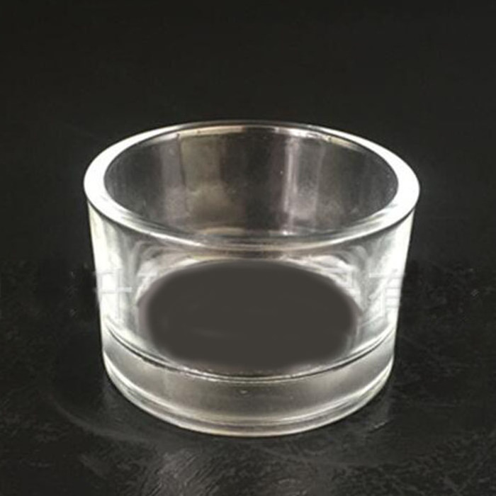 clear small round glass tealight holder