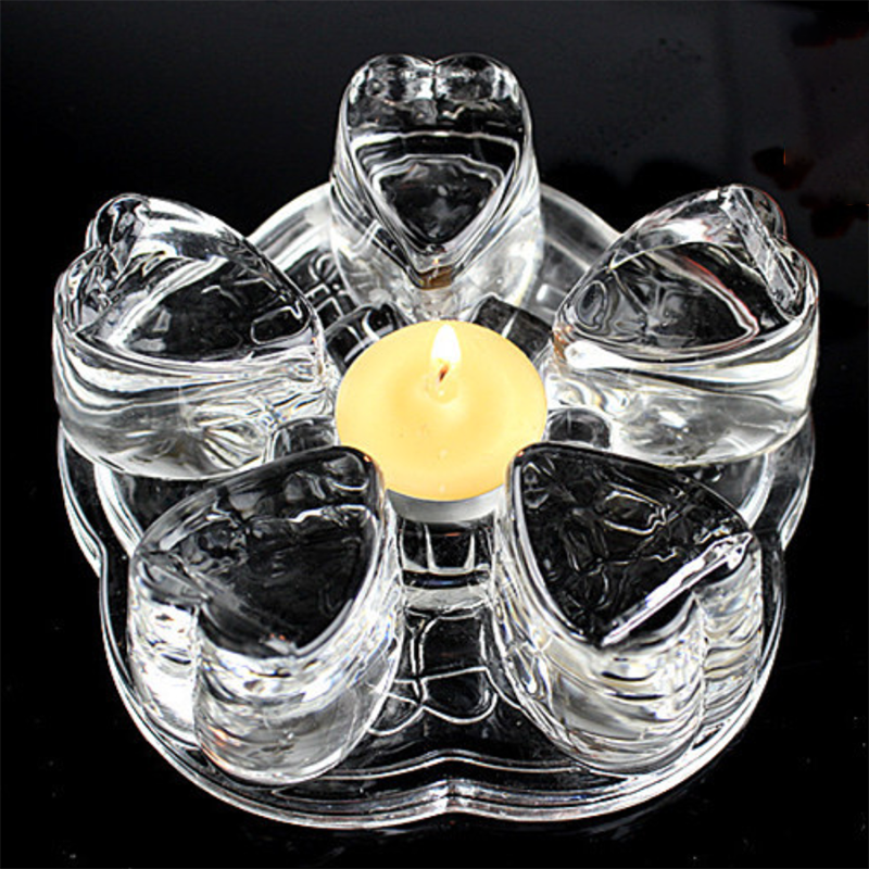 Heat-Resistant Clear Glass Heart-Shaped Teapot Warmer for Coffee & Tea Sets