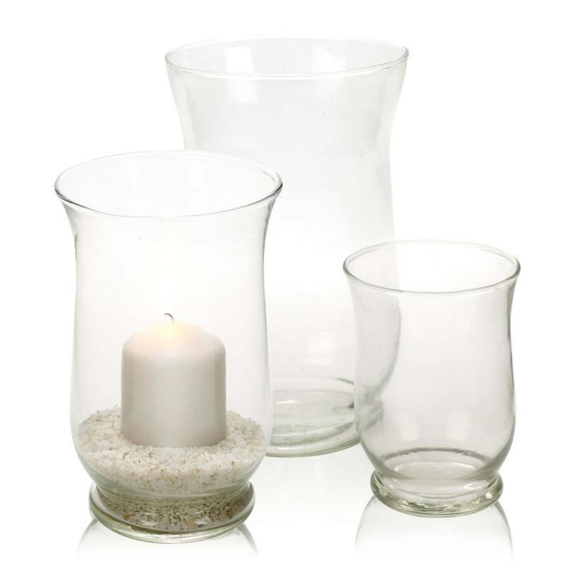 glass hurricane votive or pillar tea light candle holder