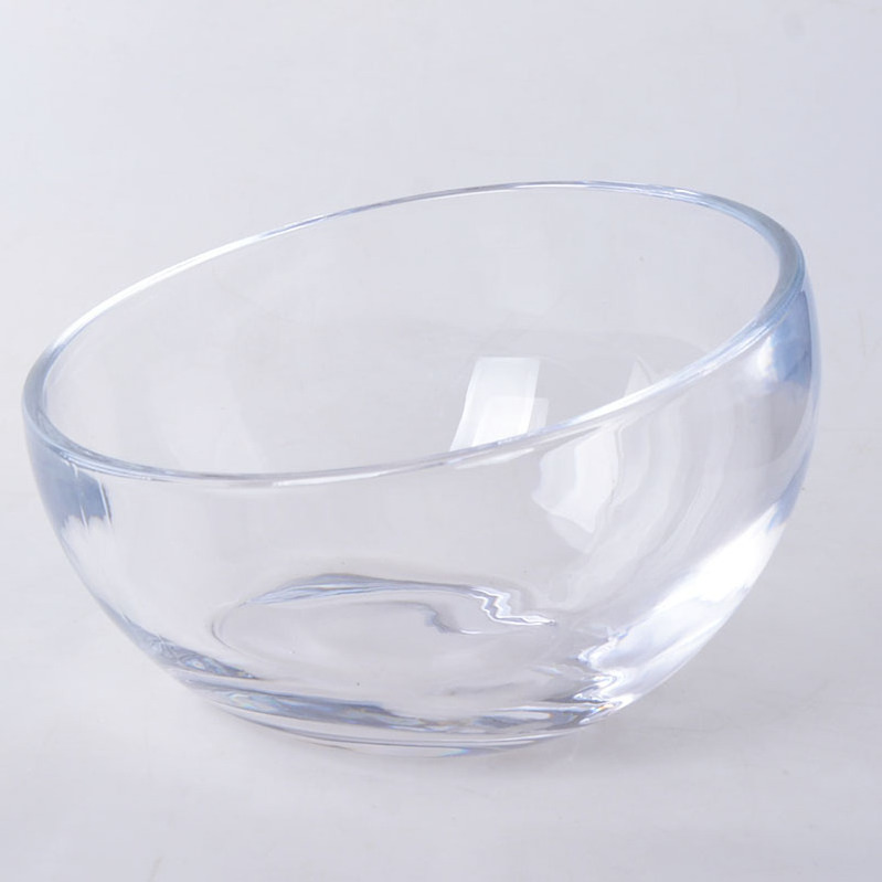 thickened glass slant bowl