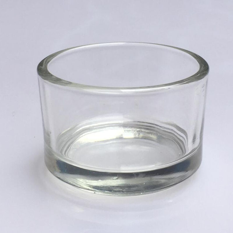 clear small round glass tealight holder