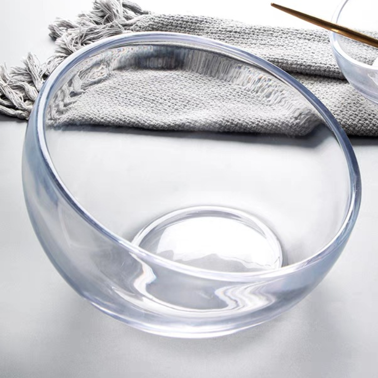 thickened glass slant bowl