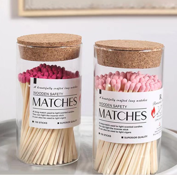 Aromatherapy candle special long match bottled 150pcs color art cigar igniter aromatherapy match