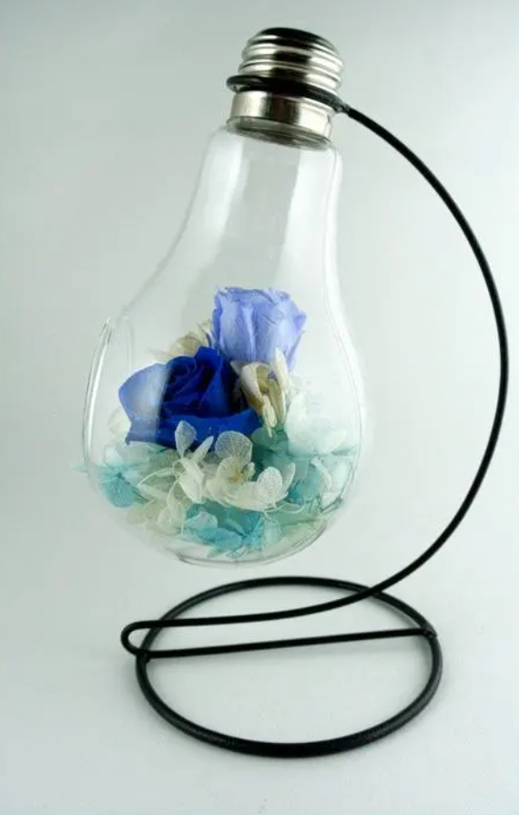 hanging planter glass vase with iron stand for hydroponic plants