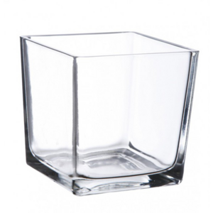 15*15cm  square clear glass vase for wedding office & home decor party events flower & terrarium candle holderglass cube vase