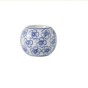 porcelain blue and white decorative chinoiserie decor tealight candleholde