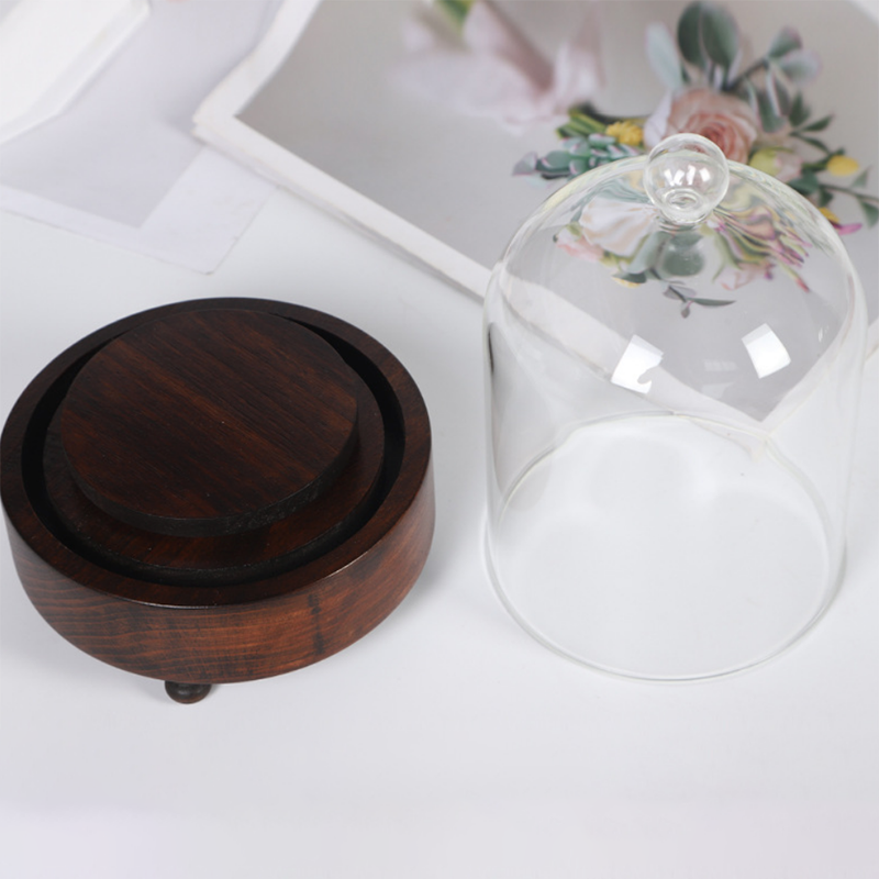 musical glass dome for display