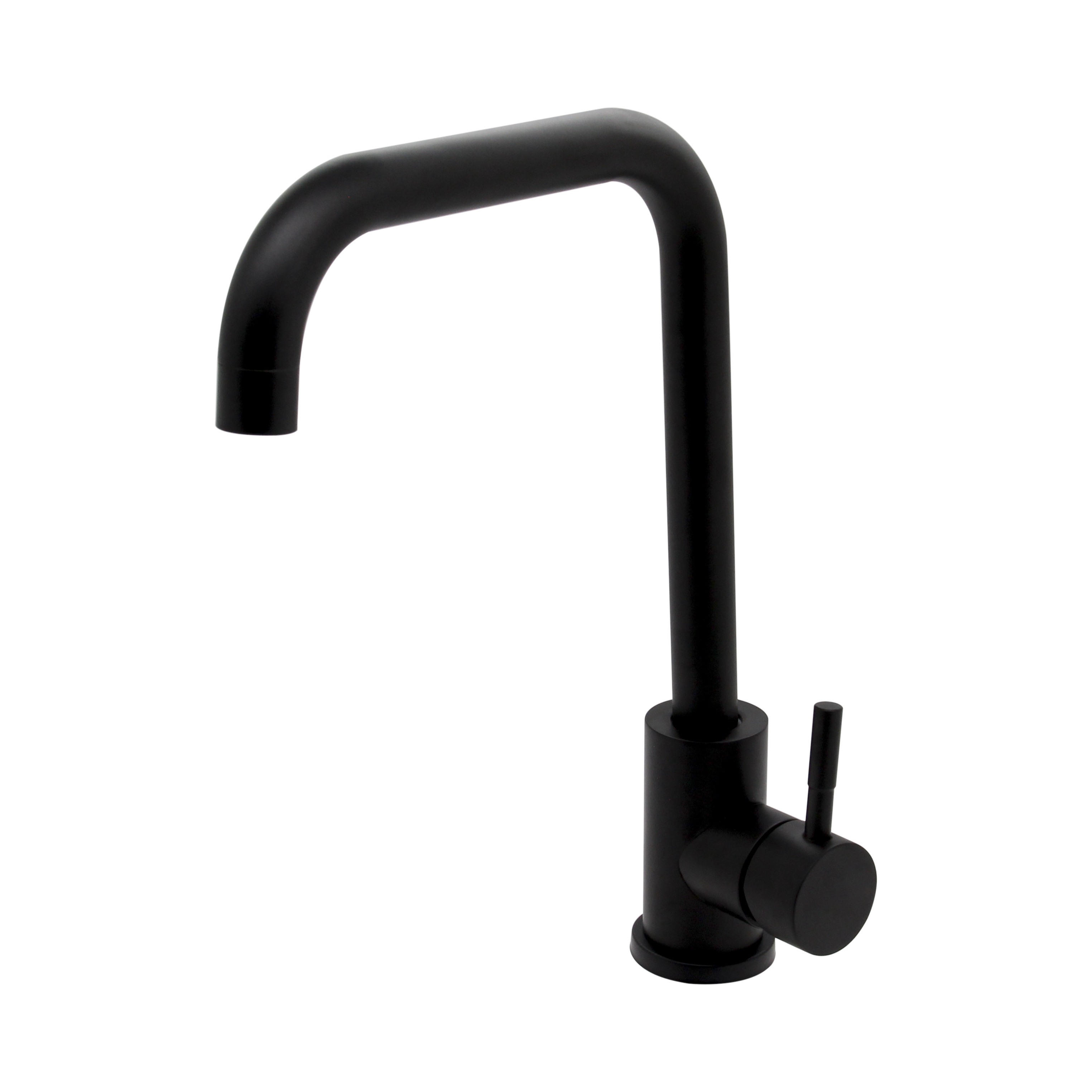 Popular Design Modern Single Handle Matte Black Single Hole Commercial Kitchen Faucet For Kitchen Sink