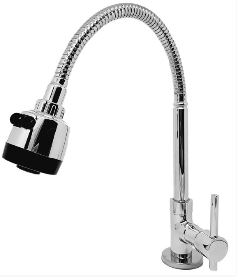 South America market kitchen single cold flexible faucet with 2 function spray head