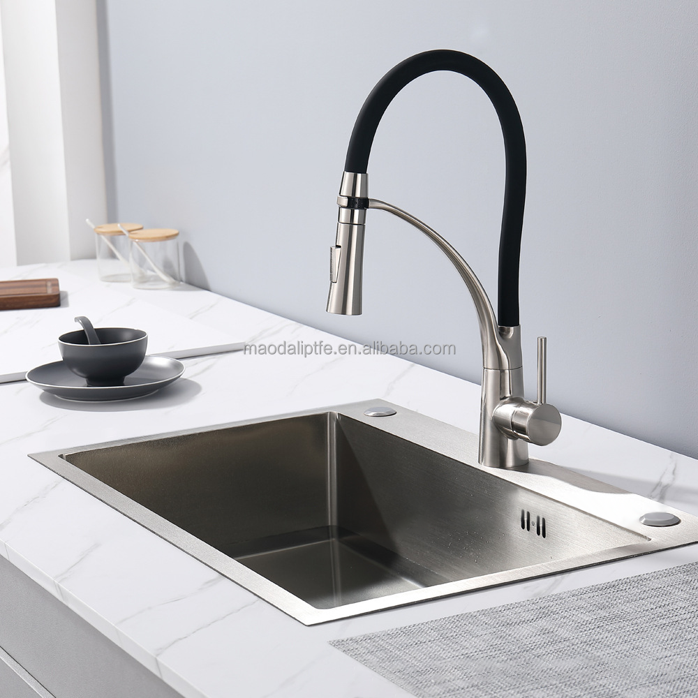 Modern Gourmet Gold Black Pull Down Hot And Cold Kitchen Faucet Accessories For Kitchen Sink