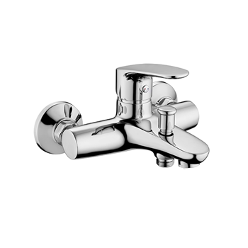 Wholesale 2023 Popular Upc Brass Chrome Or Stainless  Bathroom Wall Mouted Mixer Bathtub Bath Shower Faucet Tap Good Price.