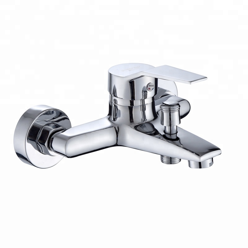 Wholesale 2023 Popular Upc Brass Chrome Or Stainless  Bathroom Wall Mouted Mixer Bathtub Bath Shower Faucet Tap Good Price.