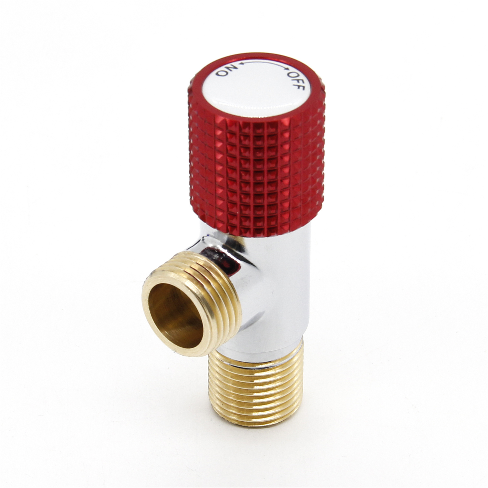 Faucet Accessories 1/2 inch chromed water stop 90 degree handle quick open bathroom brass angle valve