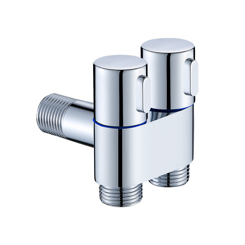 Good Quality Multi-functional Double Handle Brass Angle Valve For Toilet Bathroom