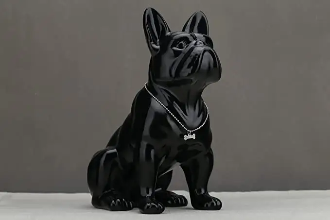 hot selling strong French Bulldog Corrosion resistance fiberglass sculpture for park