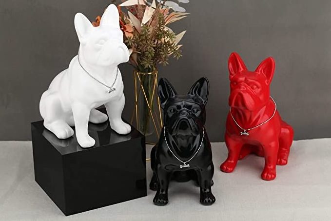 Factory Direct French Bulldog Animal Sitting Dog Sculpture Ornament For Garden Living Room