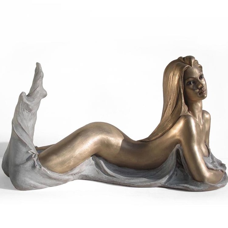 Factory Supply Mermaid Statue Sex Girl Fat Lady Figurine Bronze Sculpture