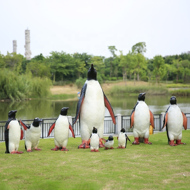 Large outdoor garden art animal resin penguin sculpture for sale