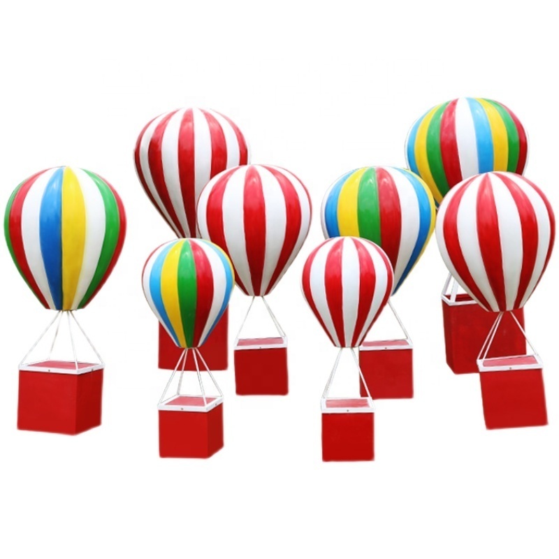 Support Customized Props Window Display Fiberglass Balloons Wholesale Custom Hot Air Balloon Sculpture Decorative