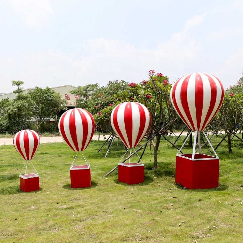 Support Customized Props Window Display Fiberglass Balloons Wholesale Custom Hot Air Balloon Sculpture Decorative