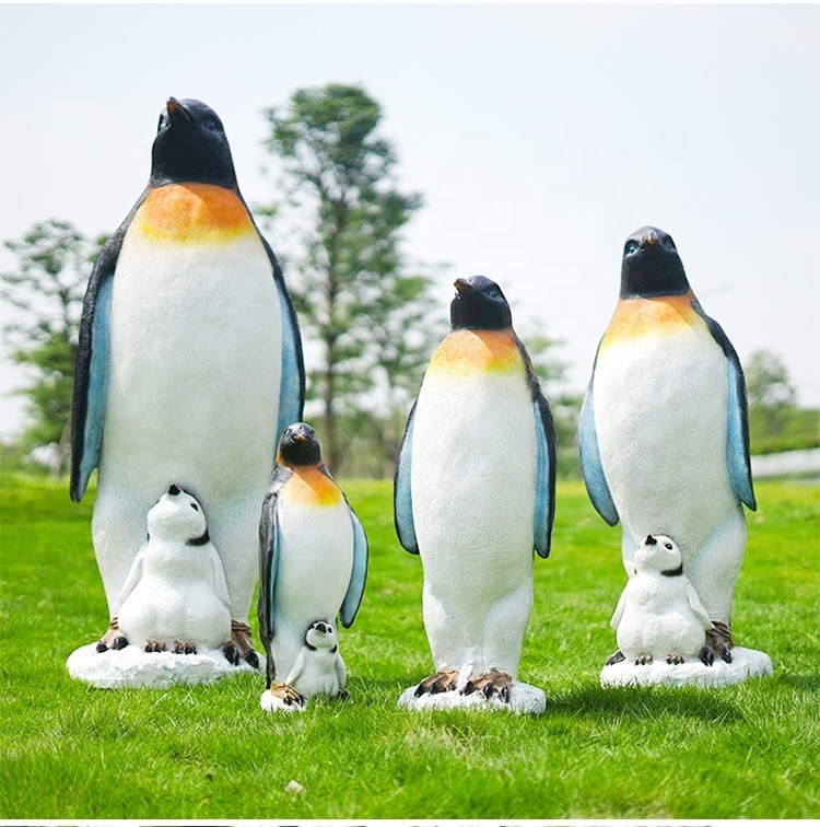 Large outdoor garden art animal resin penguin sculpture for sale