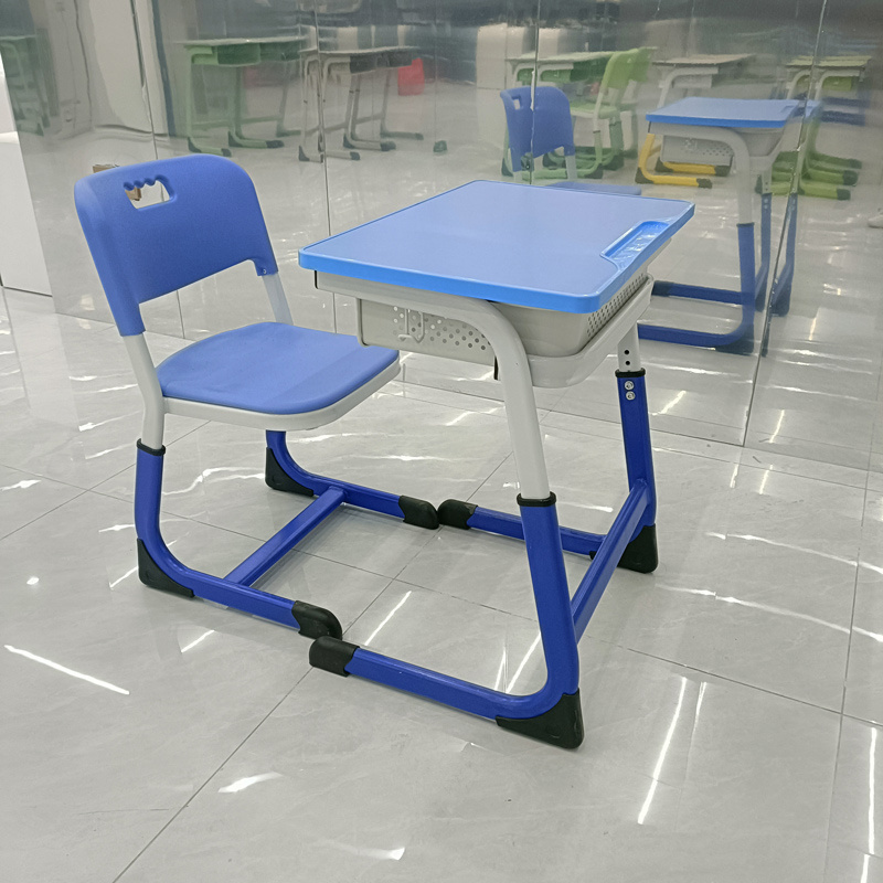 High School Classroom Height Adjustable Chairs and Desks Guangzhou Manufacturer University Campus Furniture