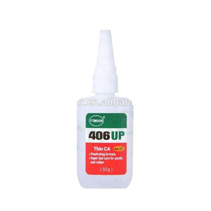 Factory Price Medium Viscosity Low Bleaching Fast Drying 406 Super Glue for Leather Metal Bonding