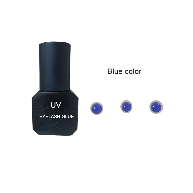 Blue color UV Lash Glue Eyelash Fast Drying Waterproof UV Lash Extension Glue