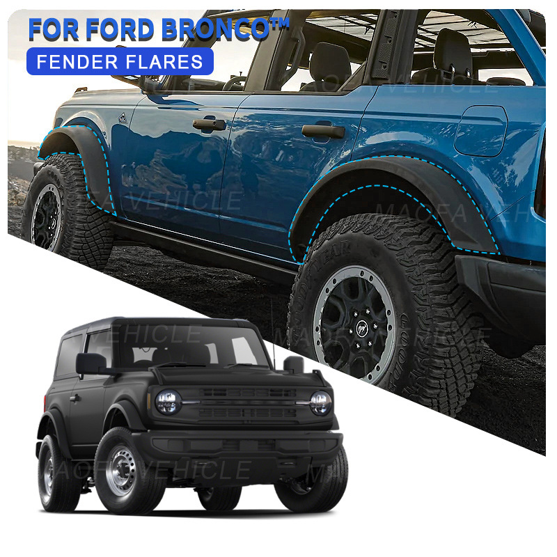 Car Accessories Decorative Wheel Eyebrow Protector Tire Eyebrow Trim Strip Fender Flare For Ford Bronco 2021 2022 2023