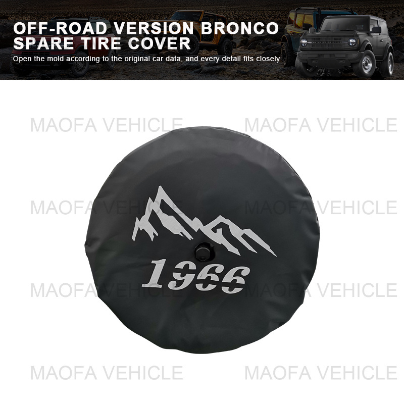 Car accessories Tyre cover Oxford cloth 32 inches Spare Tire Wheel Protector Cover For Ford Bronco 2021 2022 2023