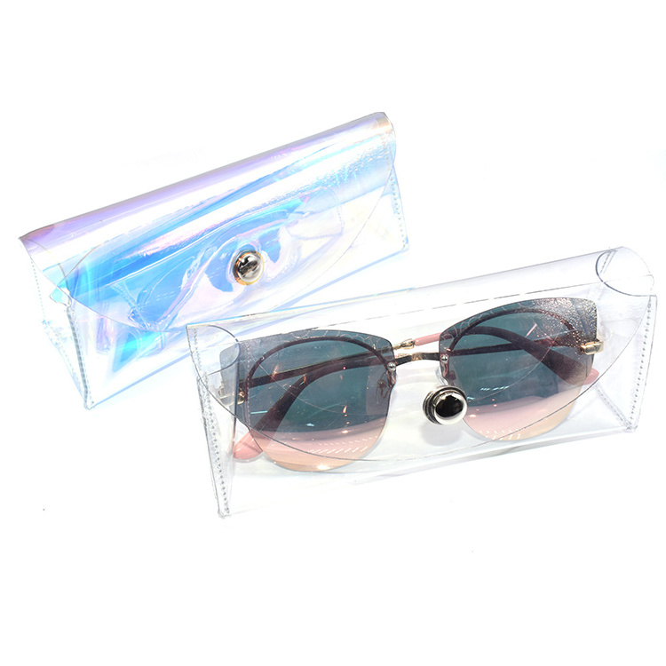 Maofar Beautiful Clear Pink Transparent Pvc Sunglasses Glasses Case