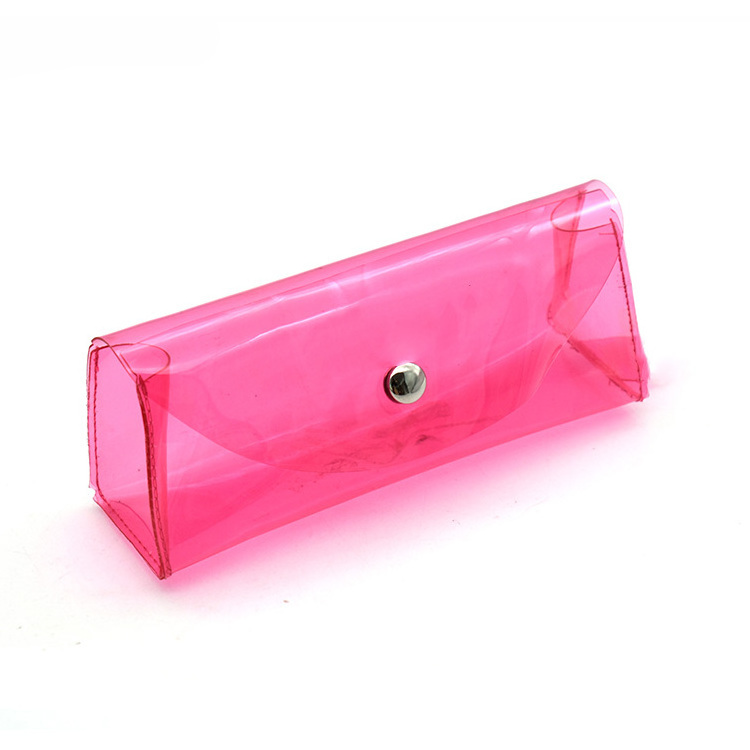 Maofar Beautiful Clear Pink Transparent Pvc Sunglasses Glasses Case